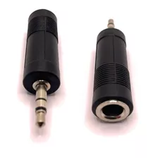 Adaptador Cabo Plug Banana P10 X P2 Auxiliar Mic Som Ampli