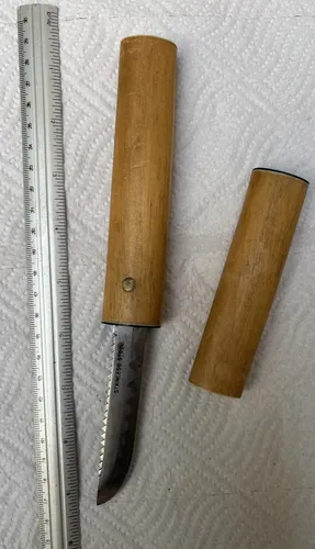 Vintage Cuchillo De Pesca Japón 60s Marrón Claro — imagen 1