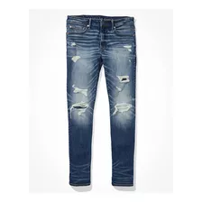 Jeans De Mezclilla Ae Airflex+ Slim Con Parches