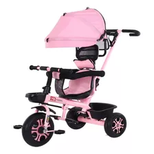 Coche Triciclo 4 En 1 Rosado Infantil