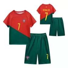 Conjunto Dos Piezas Camiseta Fútbol Niños Portugal No. 7