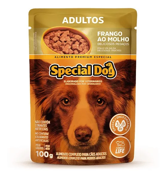 Ração Special Dog Frango Úmida Sachê - 100g Adulto