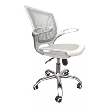 Silla De Escritorio Maas Muebles New York Ergonómica Blanca Con Tapizado De Mesh