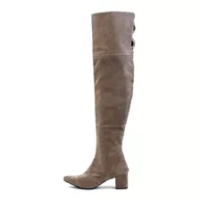 Bota Feminina Over-the-knee Boot Couro Legitimo Frete Grátis