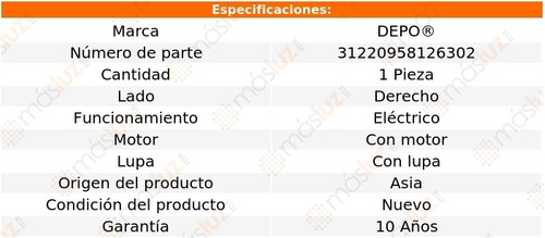 Faro Der Elctrico C/motor P/halog C/lupa Touareg 08/09 Foto 4