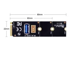 Riser Adaptador Conversor M.2 M2 Para Usb 3.0 Pci-e 1x Eth