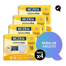 Pack X 4 Pañal De Adulto Bigfral Plus X 16 Talle G