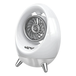 Mini Ventilador Umidificador Spray Portátil Usb Com Led Branco Bateria