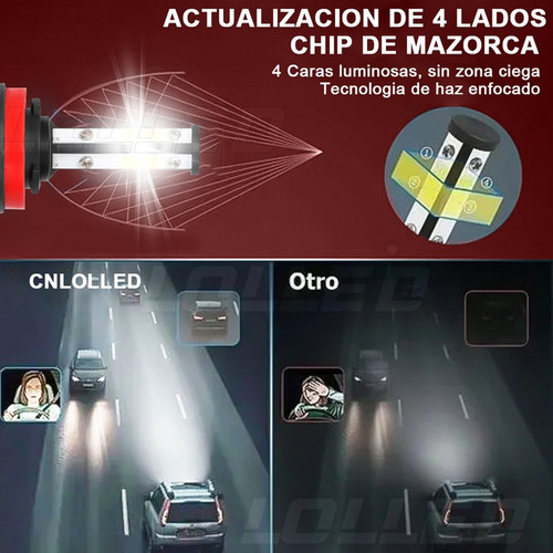 9005 H11 Kit De Focos Led De 4 Lados 20000lm 55w Para Mazda Foto 6