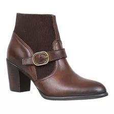 Bota Feminina Marrom Cano Curto Com Elástico Cow Way 26757