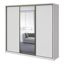 Guarda-roupa Casal C/ Espelho 3 Portas 6 Gavetas Spazio Glas