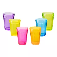 Copo Americano Rainbow Neon 190ml - 6 Unidades