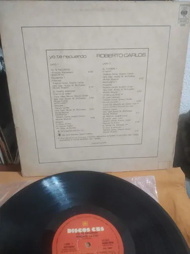 Roberto Carlos - Yo Te Recuerdo - vinilo 1974
