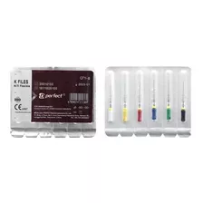 Kit 6 Limas K Niti Flexibles Manuales P/ Endodoncia Perfect