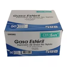 Gasa No Tejida Estéril 3x3 Alfasafe Caja X 50 Sobres X 5 Uni