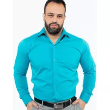 Camisa Slim Ciano