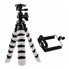 Tripé Aticulado Robusto Gorillapod Câmera + Suporte Celular Cor Preto/branco