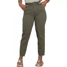 Calça Mom Feminina Slouchy Jeans Sarja Cintura Alta Estilo