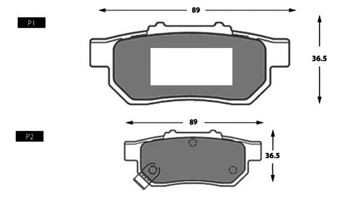 Pastilla De Freno Trasera Honda City  1.5 2014 Foto 3