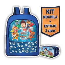 Kit Mochila Escolar Estojo Patrulha Canina 2zp