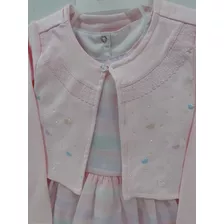 Kit Vestido Estampado Bolero Bordado Menina Paraiso Rf 13099