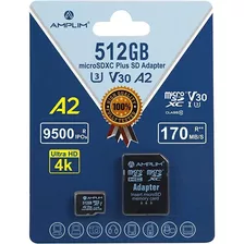 Amplim Tarjeta Micro Sd De 512 Gb, Tarjeta De Memoria Micro.