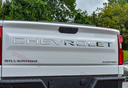 Letras Chevrolet Cheyenne 3d Cromo Batea Tapa Caja 2019 2023 Foto 3