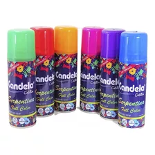 Serpentina En Aerosol Pack X 6 Varios Colores Cotillon