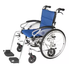 Silla De Ruedas De Transporte Y Estándar En Aluminio Tme903l Azul