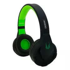 Auriculares Bluetooth Inalámbricos Microsd Aux Somostel Febo Color Negro Con Verde
