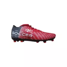 Botin Futbol 2600 Fg Rojo-negro-blanco Runway 2600-rnb