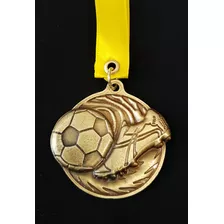 10 Medallas Metálicas Fútbol 3d