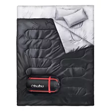 Double Sleeping Bag, Sleeping Bags For Adults With 2 Pillow