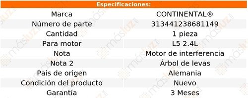 Banda Tiempo V50 Volvo L5 2.4l 05/10 Continental Foto 2