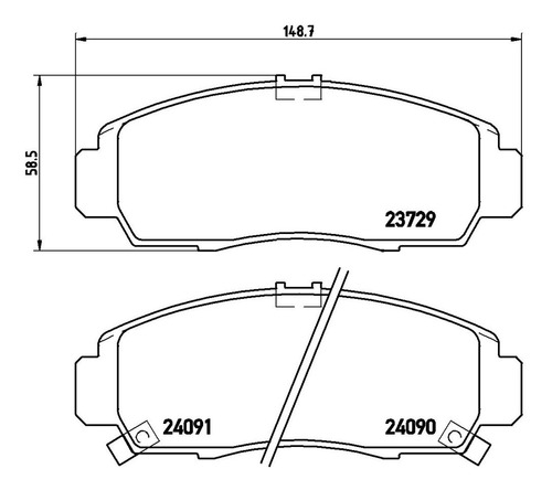 Balatas Delanteras / Acura Tl Base 2004 A 2006 Semimetlica Foto 2