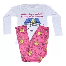 Pijama Mujer Homero Simpson Stitch Frida Kahlo Netflix Moda