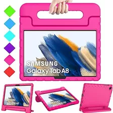 Funda Para Samsung Galaxy Tab A8 Con Mango Color Rosa