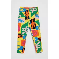 Calça Legging Malha Infantil Estampa Cromos Menina Fábula