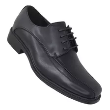 Zapato Formal De Vestir Con Cordon Adolecentes Negro - 3215