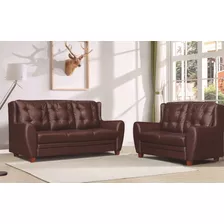 Sillon 3 Cuerpo Cosima Half Leather Mocha/marron Laser Tv