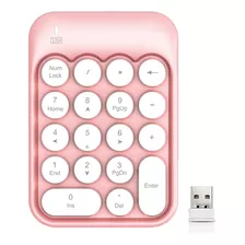 Teclado Numérico Inalámbrico De 18 Teclas Con Mini Almohadil