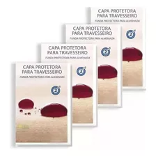 Kit 4 Capas De Travesseiro Impermeável Com Ziper Algodão