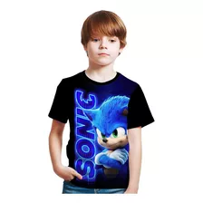 Camiseta Promoção Camisetas Sonic Adulto E Infantil