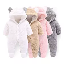 Pijama Y Enterito Polar Bebés Orejitas Osito Otoño Invierno
