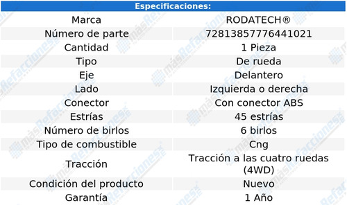 1 Maza Rueda Del F-150 Heritage V8 5.4l 04 Rodatech Foto 7