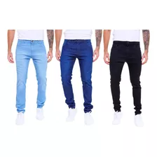 Kit 3 Calça Jeans Masculina Skinny Com Elastano Atacado