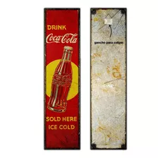 #28 - Cartel Decorativo Vintage - Coca Cola Retro No Chapa