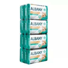 Kit 12 Sabonete Albany Branco 85g Hidratação Aveia Antibac