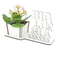 5 Porta Flores Display Personalizado Mdf Branco Biologia