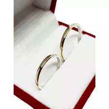 Alianzas Plata 925 Oro 18k 2mm Compromiso Casamiento Grabado